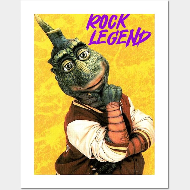 ''ROCK LEGEND'' DINOSAURS tv show Robbie Sinclair T shirt Wall Art by ALAN VEL